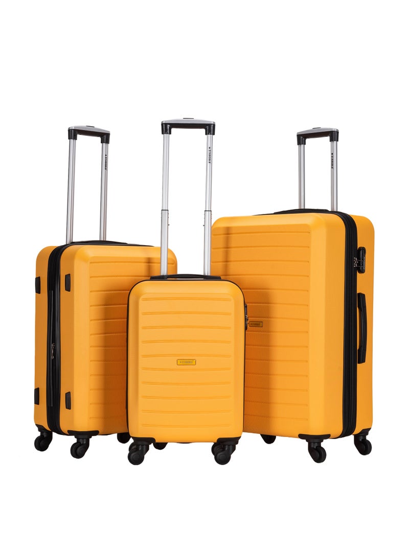 ستارجولد مجموعة حقائب سفر مكونة من 3 قطع من حقائب أمتعة السفر ذات الجانب الصلب من مادة ABS - Image 1